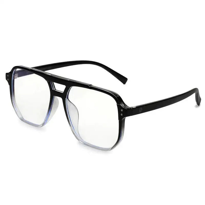 Lumnos | Gradient Black Medium Full Rim Square Computer Glasses for Men & Women [Blue Block]