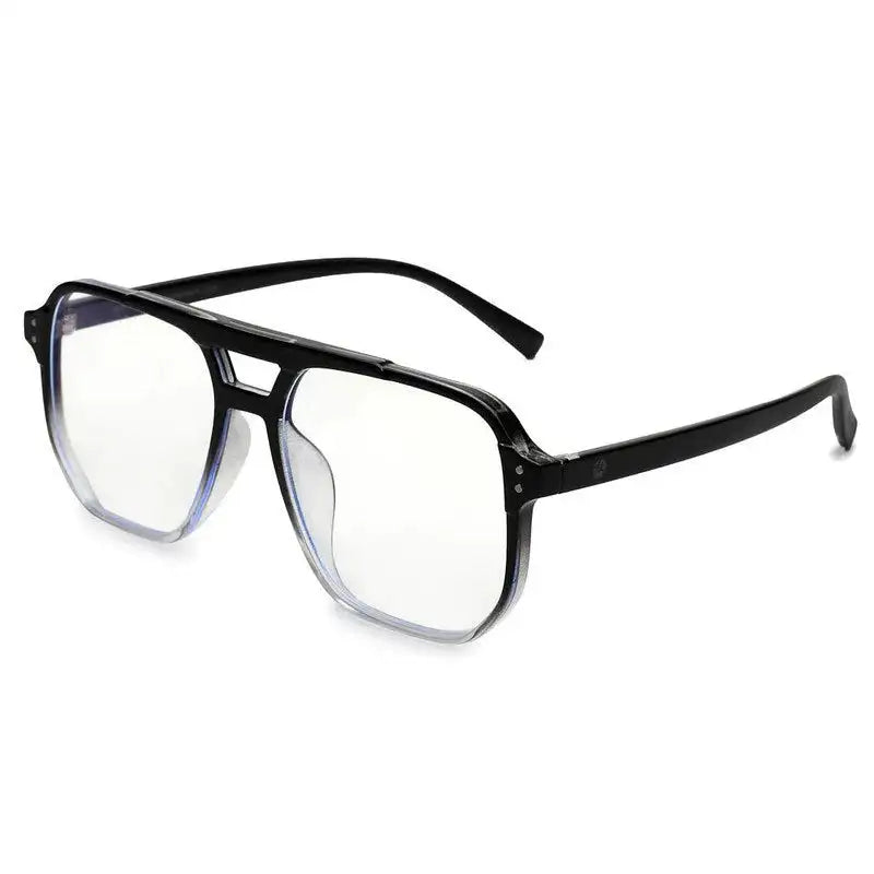 Lumnos | Gradient Black Medium Full Rim Square Computer Glasses for Men & Women [Blue Block]