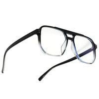 Lumnos | Gradient Black Medium Full Rim Square Computer Glasses for Men & Women [Blue Block]