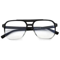 Lumnos | Gradient Black Medium Full Rim Square Computer Glasses for Men & Women [Blue Block]