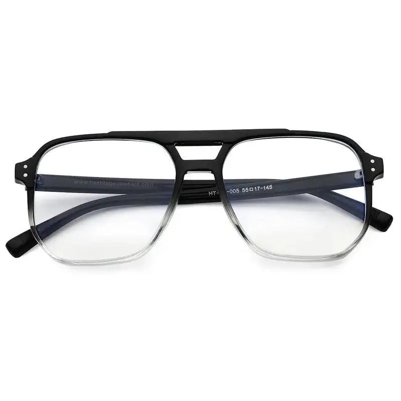 Lumnos | Gradient Black Medium Full Rim Square Computer Glasses for Men & Women [Blue Block]