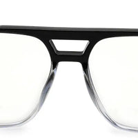 Lumnos | Gradient Black Medium Full Rim Square Computer Glasses for Men & Women [Blue Block]