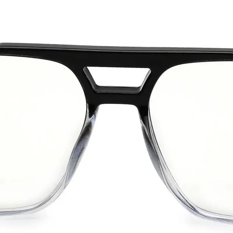 Lumnos | Gradient Black Medium Full Rim Square Computer Glasses for Men & Women [Blue Block]