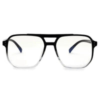 Lumnos | Gradient Black Medium Full Rim Square Computer Glasses for Men & Women [Blue Block]