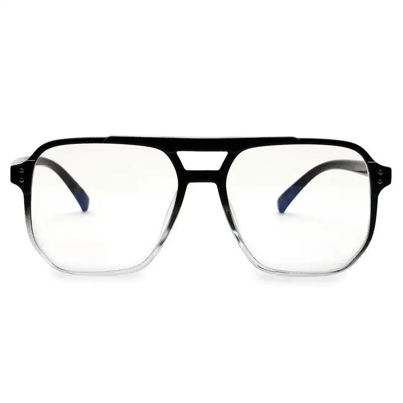 Lumnos | Gradient Black Medium Full Rim Square Computer Glasses for Men & Women [Blue Block]