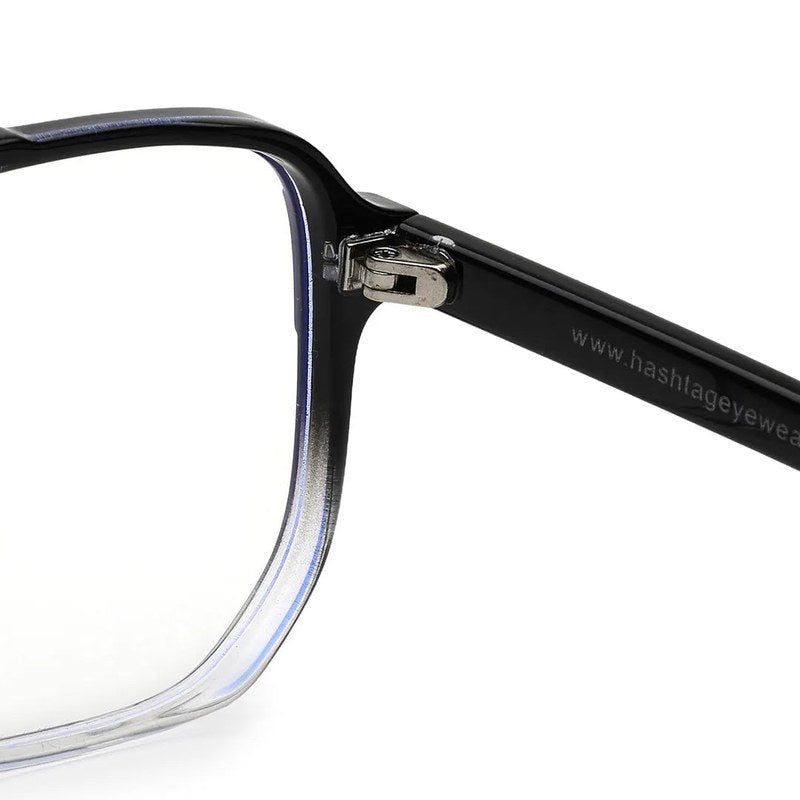 Lumnos | Gradient Black Medium Full Rim Square Computer Glasses for Men & Women [Blue Block]