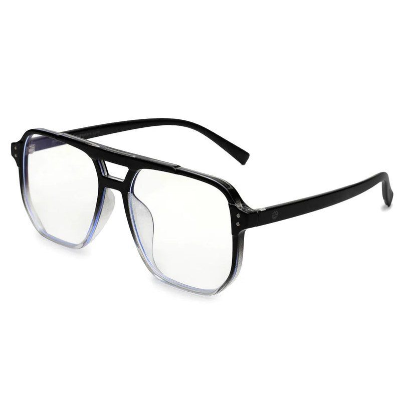 Lumnos Gradient Black Medium Full Rim Square Computer Glasses for Men & Women — Hashtag Eyewears
