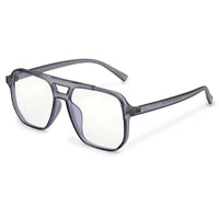 Lumnos | Grey Medium Full Rim Square Computer Glasses for Men & Women [Blue Block]