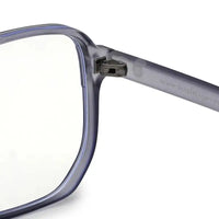 Lumnos | Grey Medium Full Rim Square Computer Glasses for Men & Women [Blue Block]