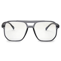 Lumnos | Grey Medium Full Rim Square Computer Glasses for Men & Women [Blue Block]