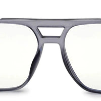 Lumnos | Grey Medium Full Rim Square Computer Glasses for Men & Women [Blue Block]