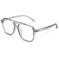 Lumnos Smoke Medium Full Rim Square Computer Glasses for Men & Women — Hashtag Eyewears