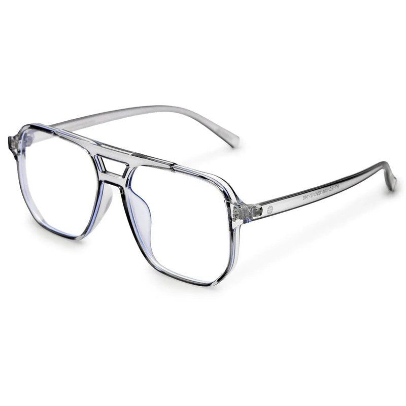 Lumnos Smoke Medium Full Rim Square Computer Glasses for Men & Women — Hashtag Eyewears