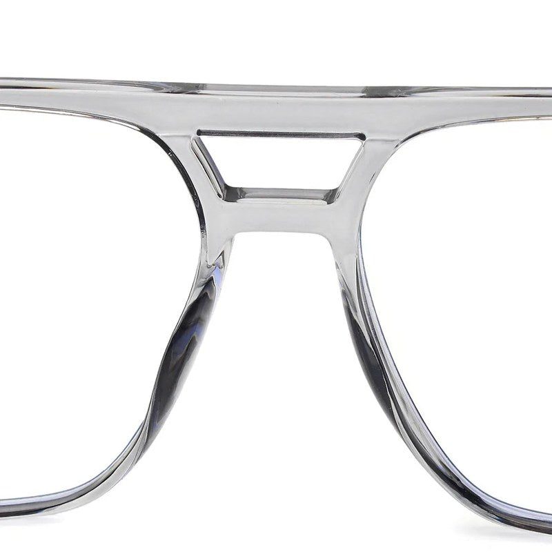 Lumnos Smoke Medium Full Rim Square Computer Glasses for Men & Women — Hashtag Eyewears