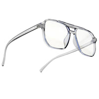 Lumnos Smoke Medium Full Rim Square Computer Glasses for Men & Women — Hashtag Eyewears