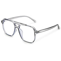 Lumnos | Smoke Medium Full Rim Square Computer Glasses for Men & Women [Blue Block]