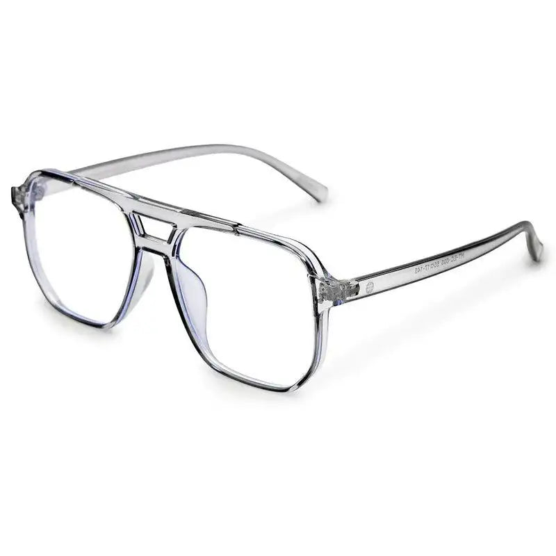 Lumnos | Smoke Medium Full Rim Square Computer Glasses for Men & Women [Blue Block]