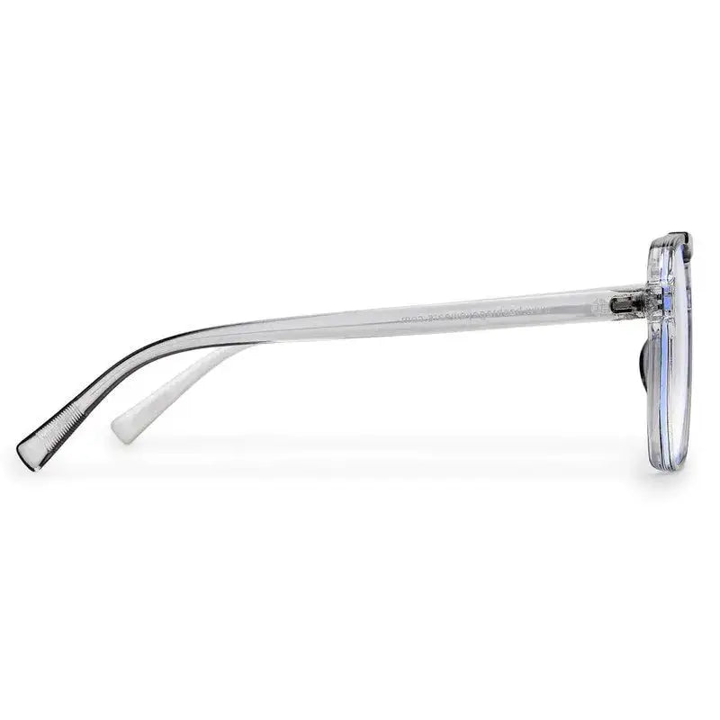 Lumnos | Smoke Medium Full Rim Square Computer Glasses for Men & Women [Blue Block]