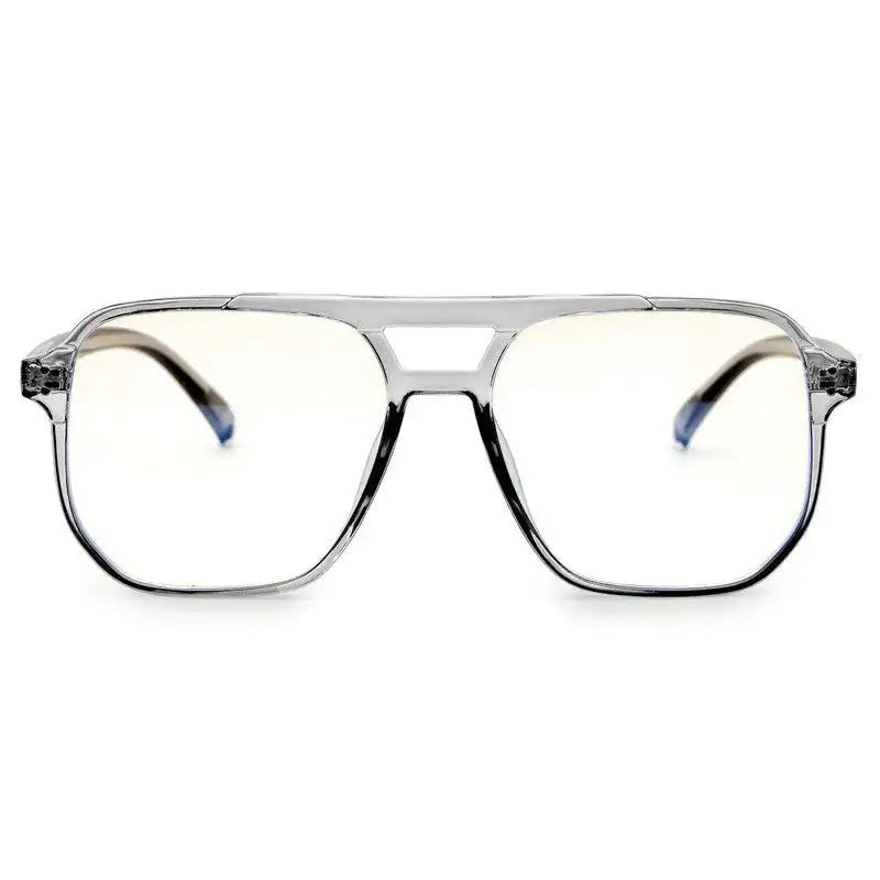Lumnos | Smoke Medium Full Rim Square Computer Glasses for Men & Women [Blue Block]