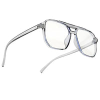 Lumnos | Smoke Medium Full Rim Square Computer Glasses for Men & Women [Blue Block]