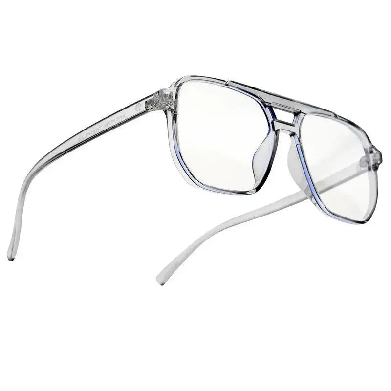 Lumnos | Smoke Medium Full Rim Square Computer Glasses for Men & Women [Blue Block]