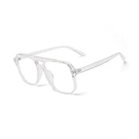 Lumnos | Transparent Small Full Rim Square Computer Glasses for Men & Women [Blue Block]