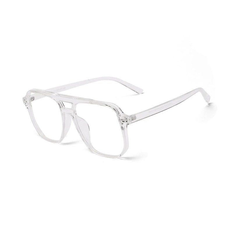 Lumnos Transparent Small Full Rim Square Computer Glasses for Men & Women — Hashtag Eyewears