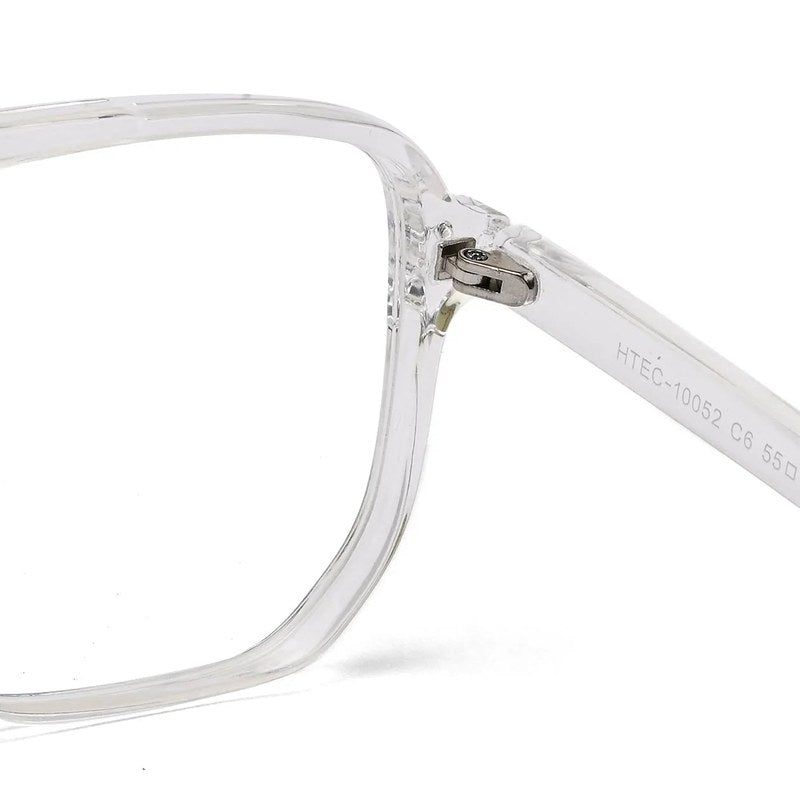 Lumnos | Transparent Small Full Rim Square Computer Glasses for Men & Women [Blue Block]