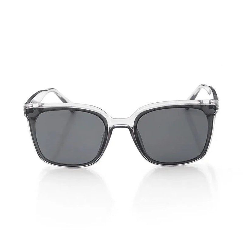 Lumor | Transparent-Grey Medium Full Rim Square Sunglasses for Women [UV-protected]