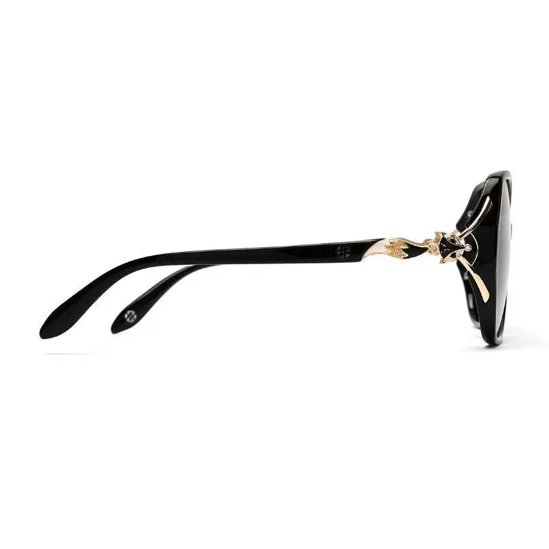 Lunara | Black Large Full Rim Butterfly Sunglasses for Women [Polarized]