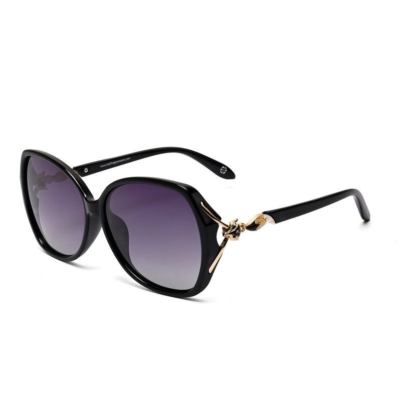 Lunara Black Large Full Rim Butterfly Sunglasses for Women — Hashtag Eyewears