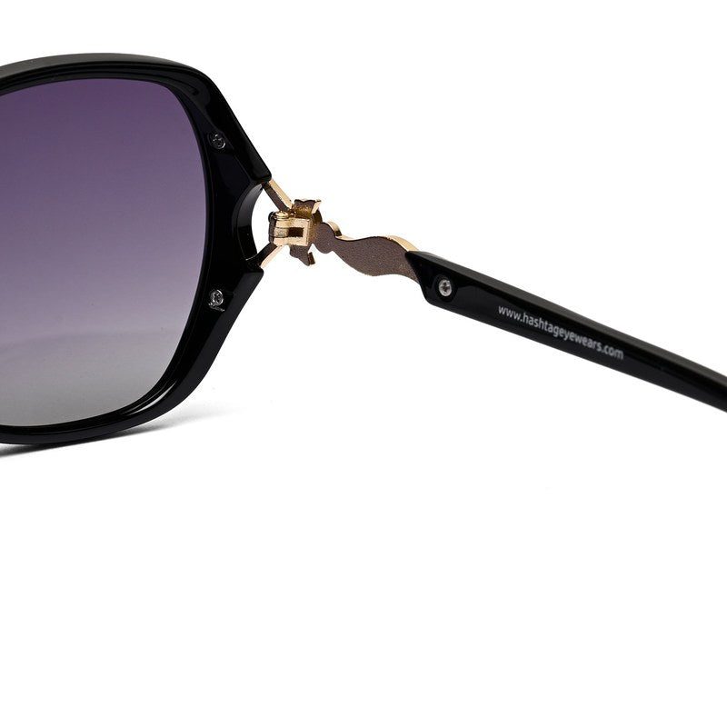 Lunara Black Large Full Rim Butterfly Sunglasses for Women — Hashtag Eyewears