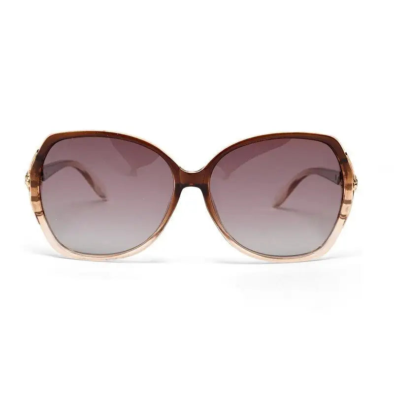 Lunara | Gradient Brown Large Full Rim Butterfly Sunglasses for Women [Polarized]