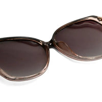 Lunara | Gradient Brown Large Full Rim Butterfly Sunglasses for Women [Polarized]