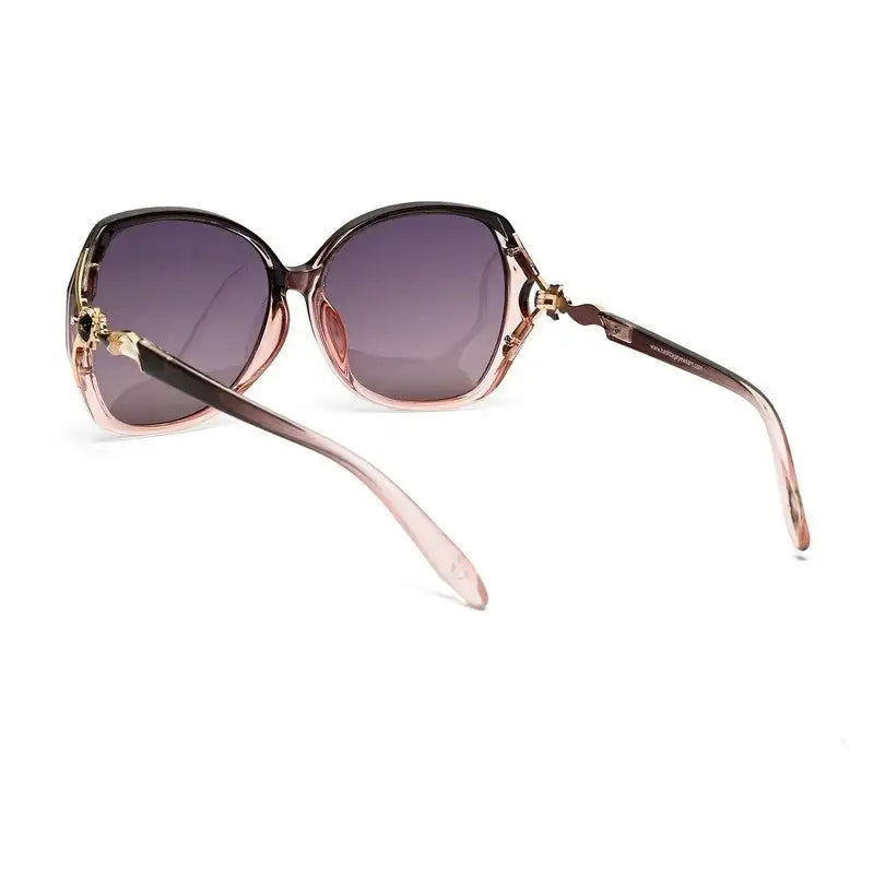 Lunara | Transparent Gradient Brown Large Full Rim Butterfly Sunglasses for Women [Polarized]