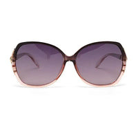 Lunara | Transparent Gradient Brown Large Full Rim Butterfly Sunglasses for Women [Polarized]