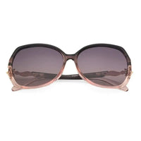 Lunara | Transparent Gradient Brown Large Full Rim Butterfly Sunglasses for Women [Polarized]