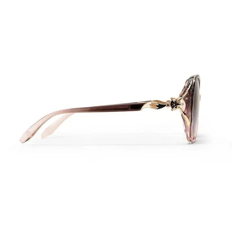 Lunara | Transparent Gradient Brown Large Full Rim Butterfly Sunglasses for Women [Polarized]