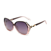 Lunara | Transparent Gradient Brown Large Full Rim Butterfly Sunglasses for Women [Polarized]