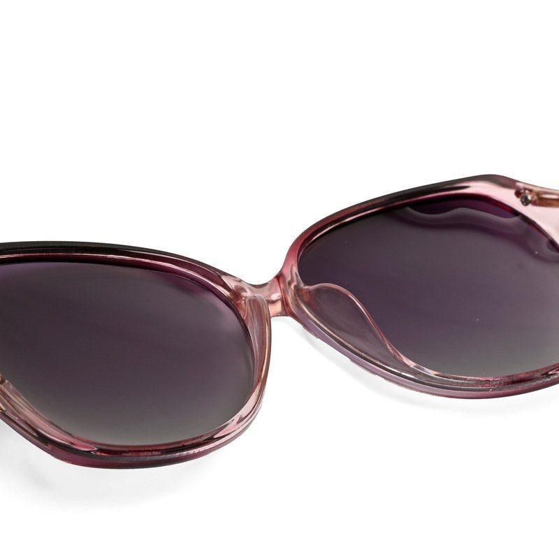 Lunara | Transparent Gradient Purple Large Full Rim Butterfly Sunglasses for Women [Polarized]