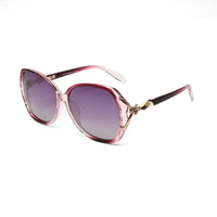 Lunara | Transparent Gradient Purple Large Full Rim Butterfly Sunglasses for Women [Polarized]
