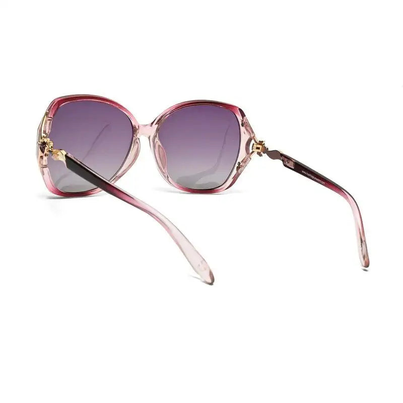 Lunara | Transparent Gradient Purple Large Full Rim Butterfly Sunglasses for Women [Polarized]