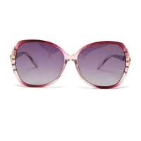 Lunara | Transparent Gradient Purple Large Full Rim Butterfly Sunglasses for Women [Polarized]