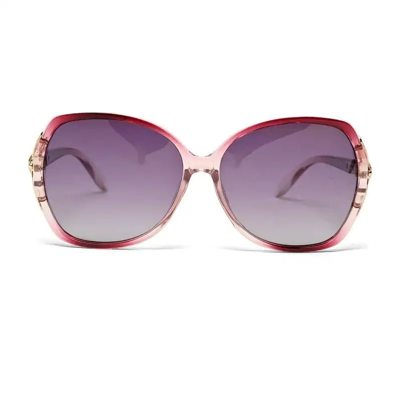Lunara | Transparent Gradient Purple Large Full Rim Butterfly Sunglasses for Women [Polarized]