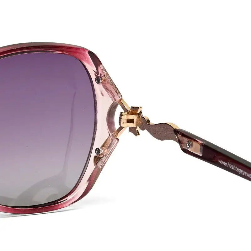 Lunara | Transparent Gradient Purple Large Full Rim Butterfly Sunglasses for Women [Polarized]