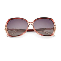 Lunara | Transparent Reddish Purple Large Full Rim Butterfly Sunglasses for Women [Polarized]