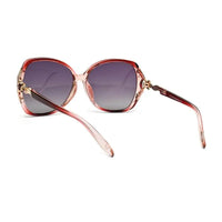 Lunara | Transparent Reddish Purple Large Full Rim Butterfly Sunglasses for Women [Polarized]