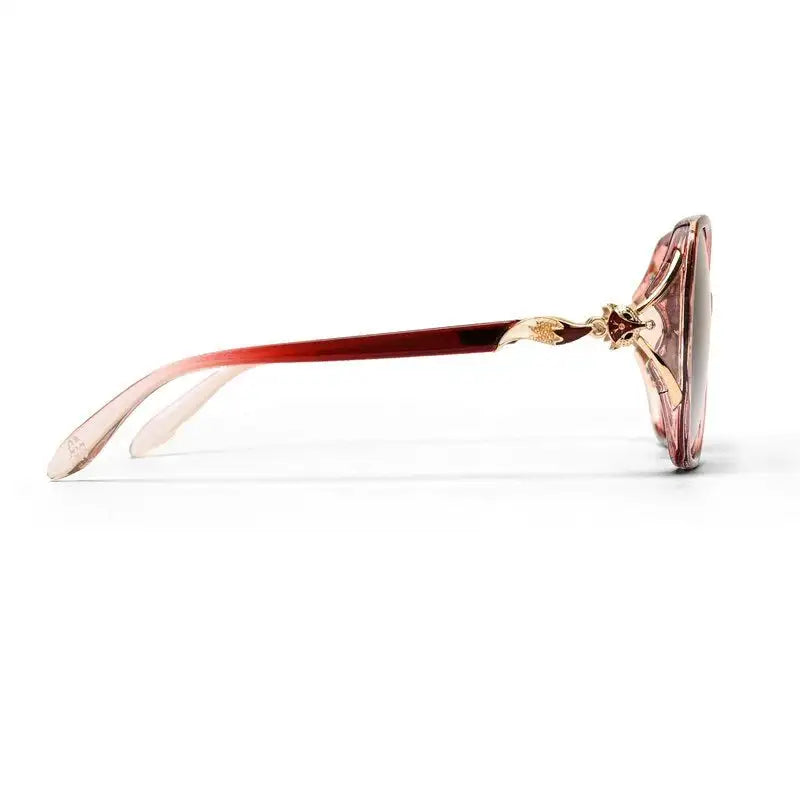 Lunara | Transparent Reddish Purple Large Full Rim Butterfly Sunglasses for Women [Polarized]