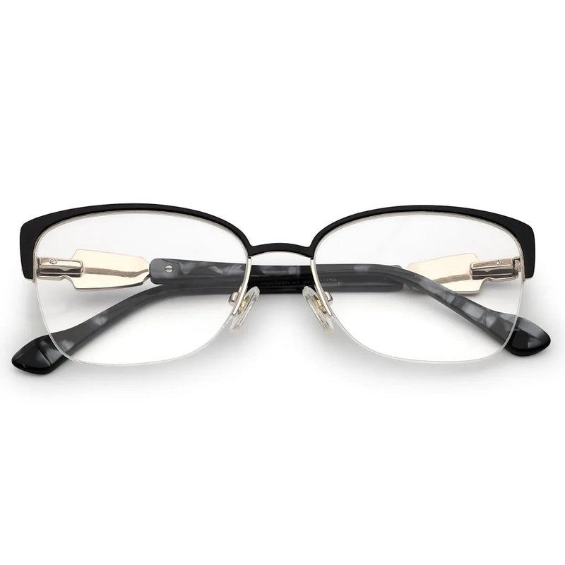 Luxury Black Medium Half Rim Cateye Eyeglasses for Women — Hashtag Eyewears