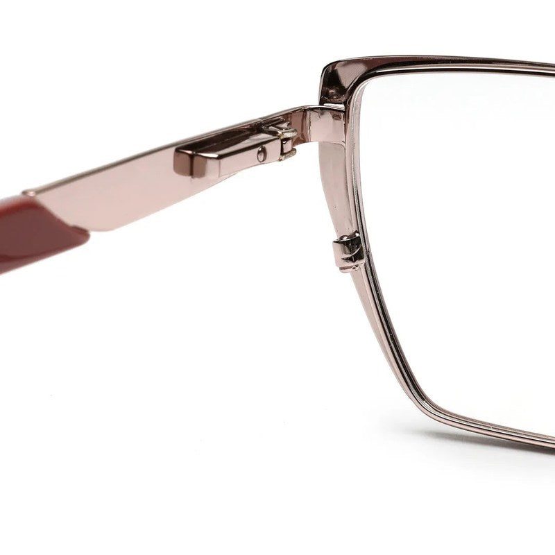 Luxury Brown-Grey Medium Full Rim Square Eyeglasses for Women — Hashtag Eyewears